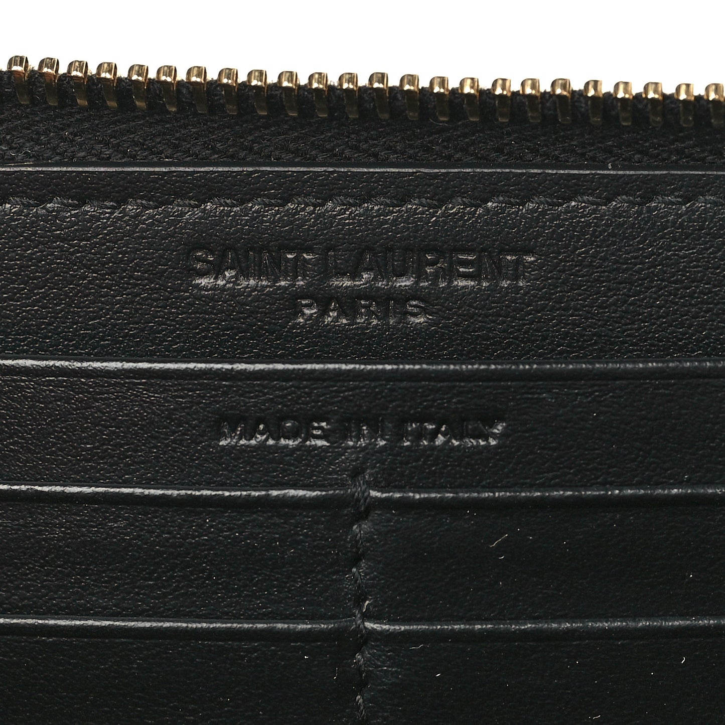 Calfskin Y Quilted Joan Zip Around Wallet Black