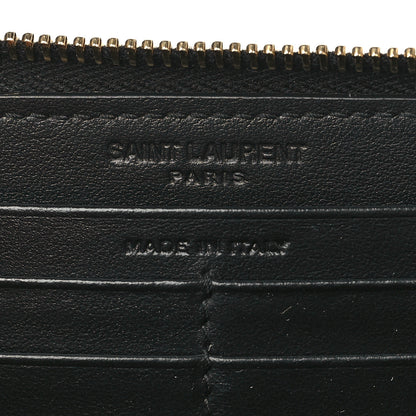 Saint Laurent Calfskin Y Quilted Joan Zip Around Wallet Black 6 of 7