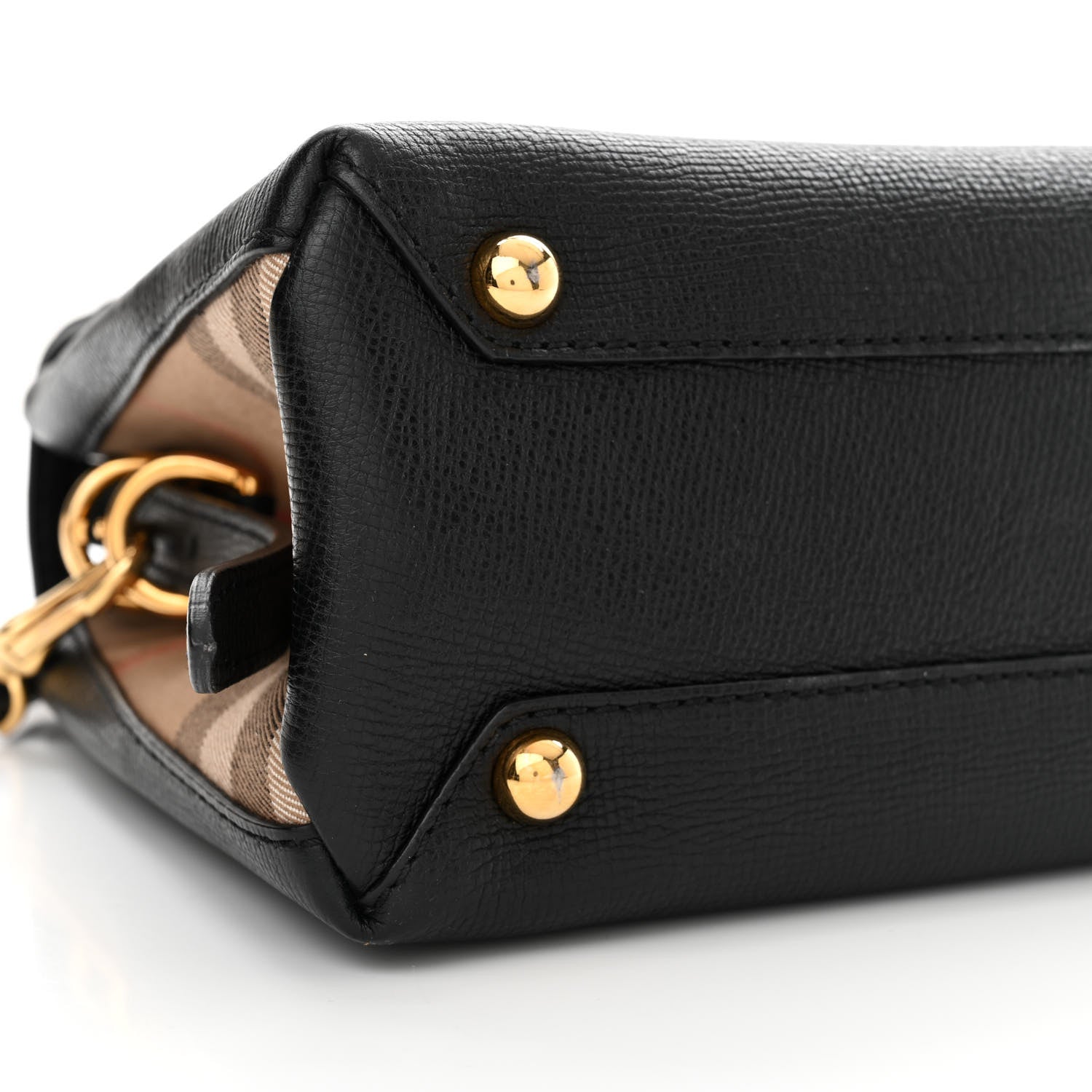 Burberry Derby Calfskin House Check Small Camberley Black 9 of 14