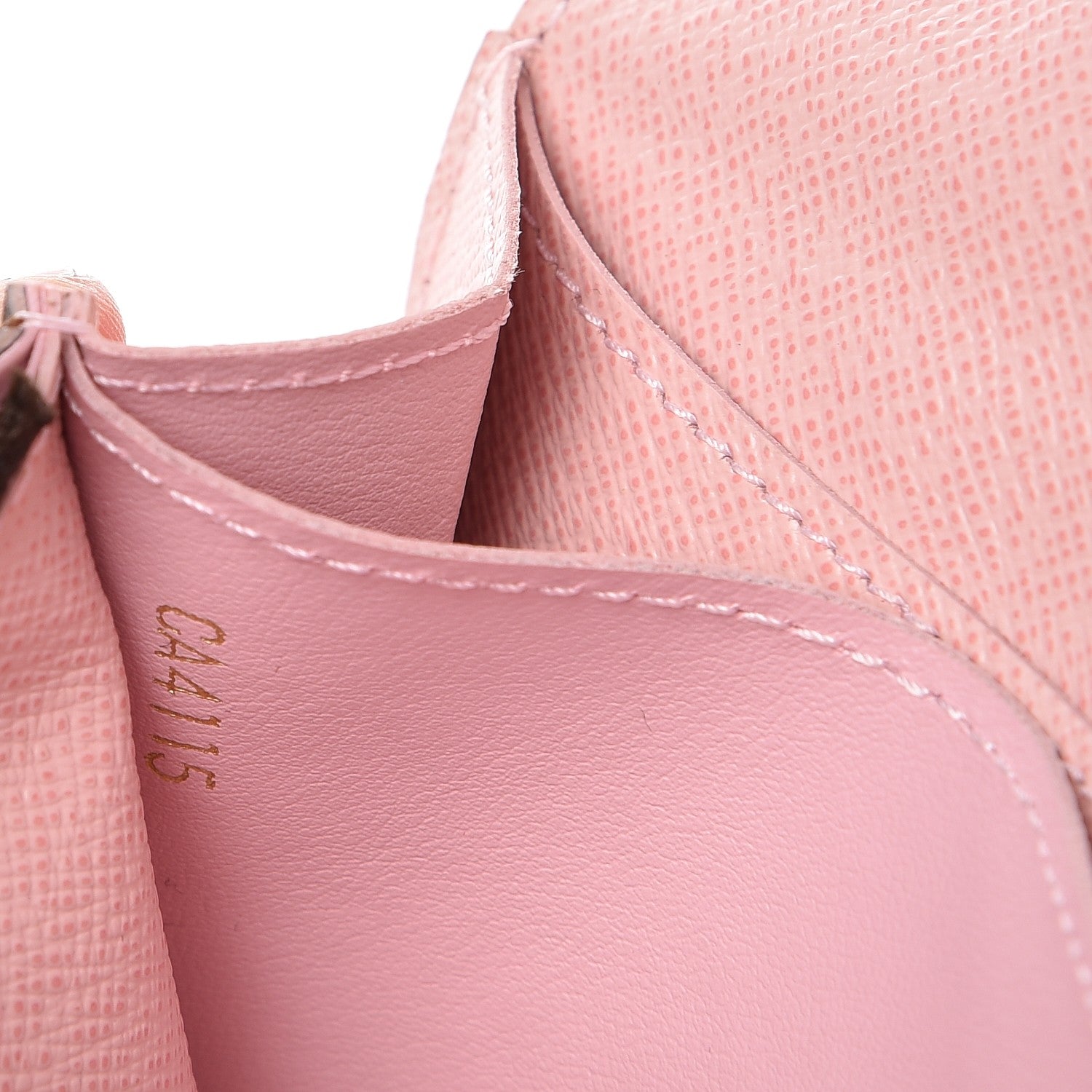 Louis Vuitton Damier Ebene Caissa Wallet Rose Ballerine 7 of 8