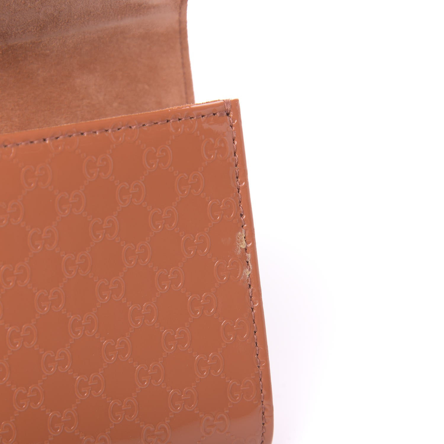 Gucci Patent Microguccissima Small Broadway Clutch Sun Orange 11 of 12