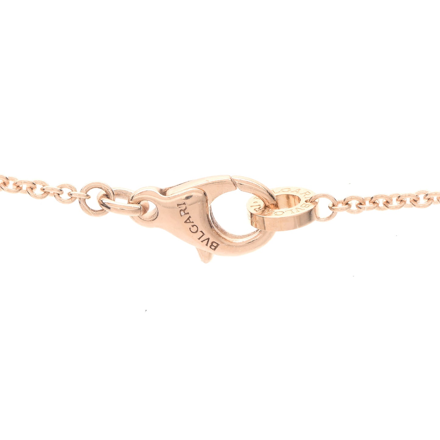 18K Rose Gold White Ceramic B.Zero1 Pendant Necklace