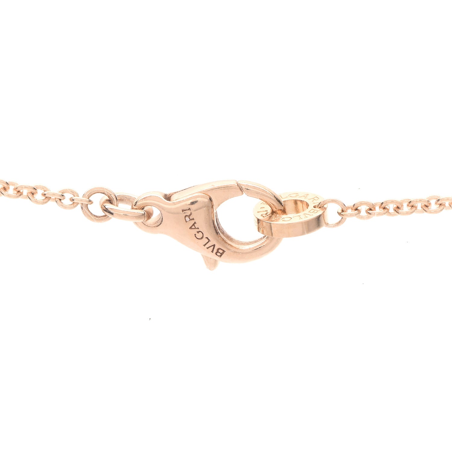 Bulgari 18K Rose Gold White Ceramic B.Zero1 Pendant Necklace 4 of 8