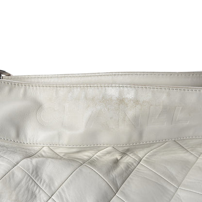 Chanel Calfskin Quilted Chain Hobo White 12 of 24