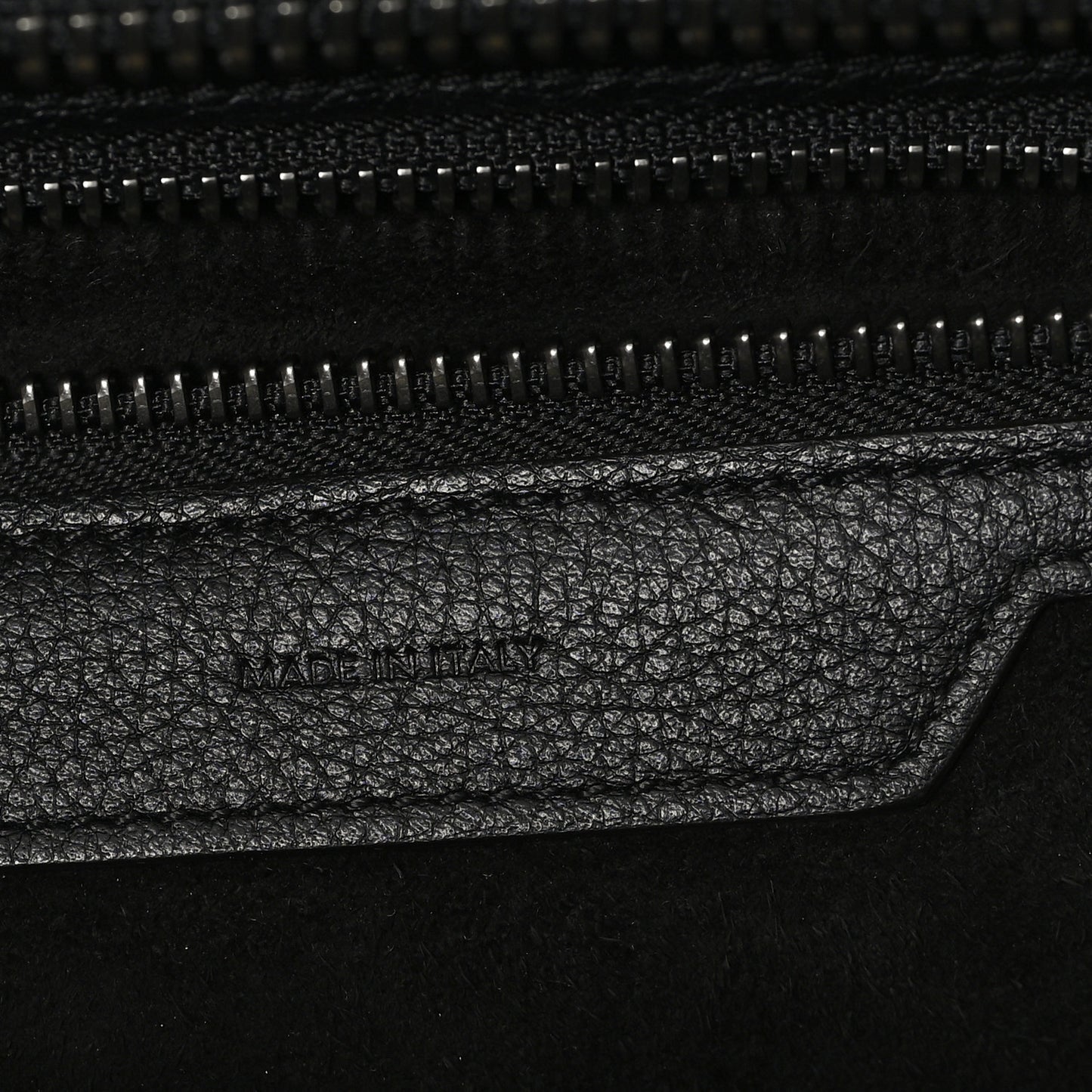 Drummed Calfskin Micro Luggage Black