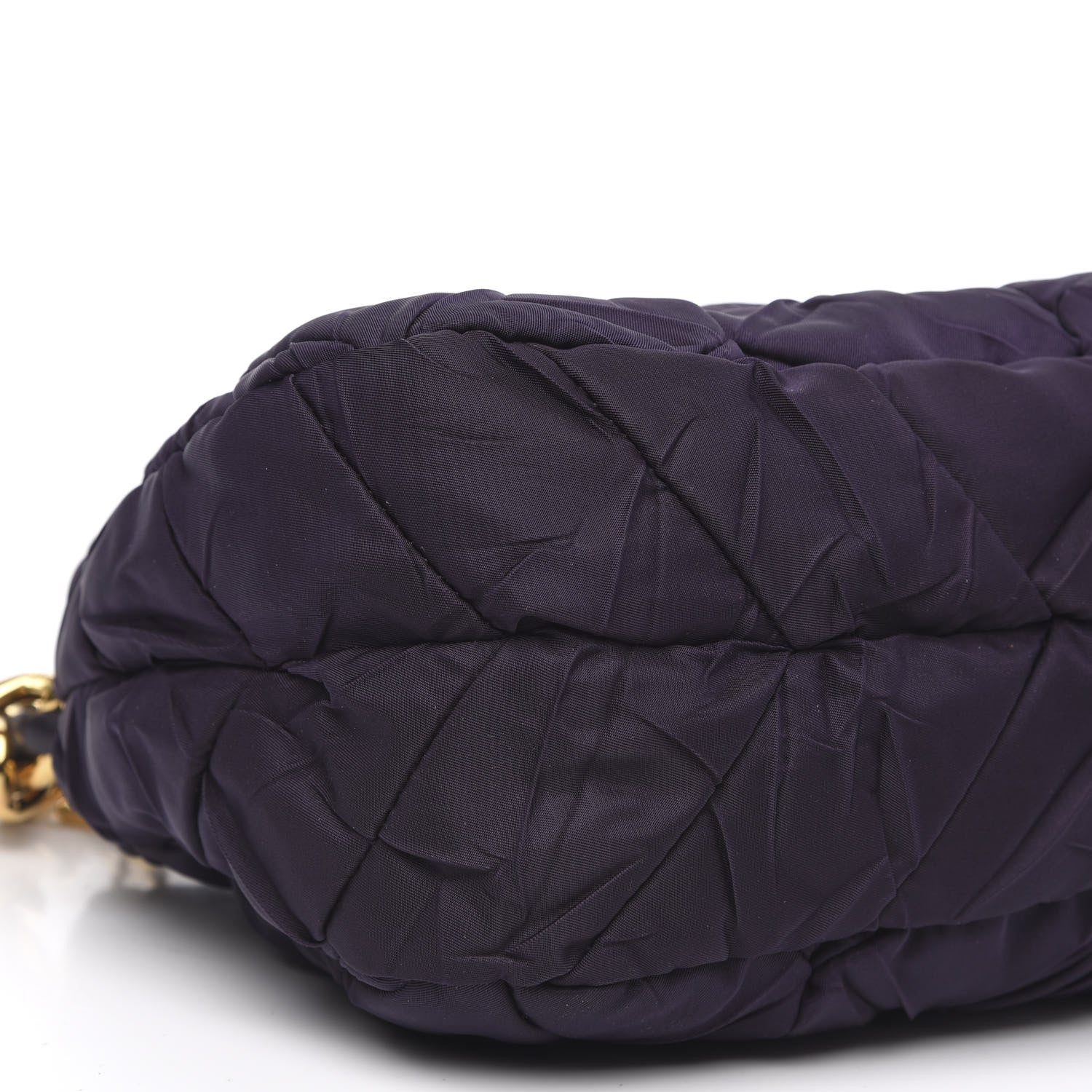 Prada Tessuto Nylon Chevron Quilted Shoulder Bag Plum 9 of 11
