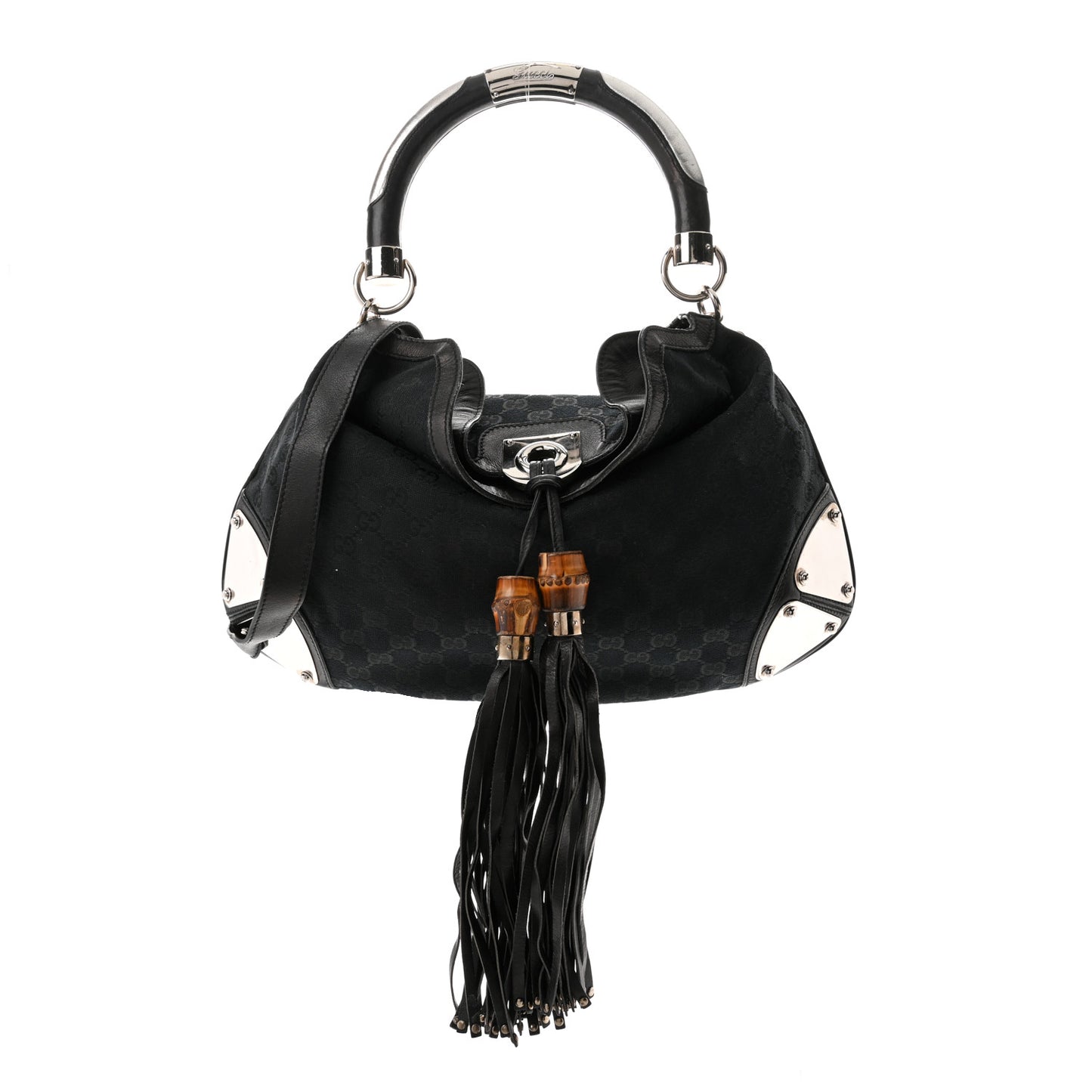 Monogram Medium Indy Top Handle Hobo Black