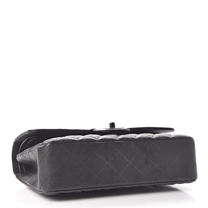 Chanel Crumpled Calfskin Quilted Medium Double Flap So Black 4 of 11