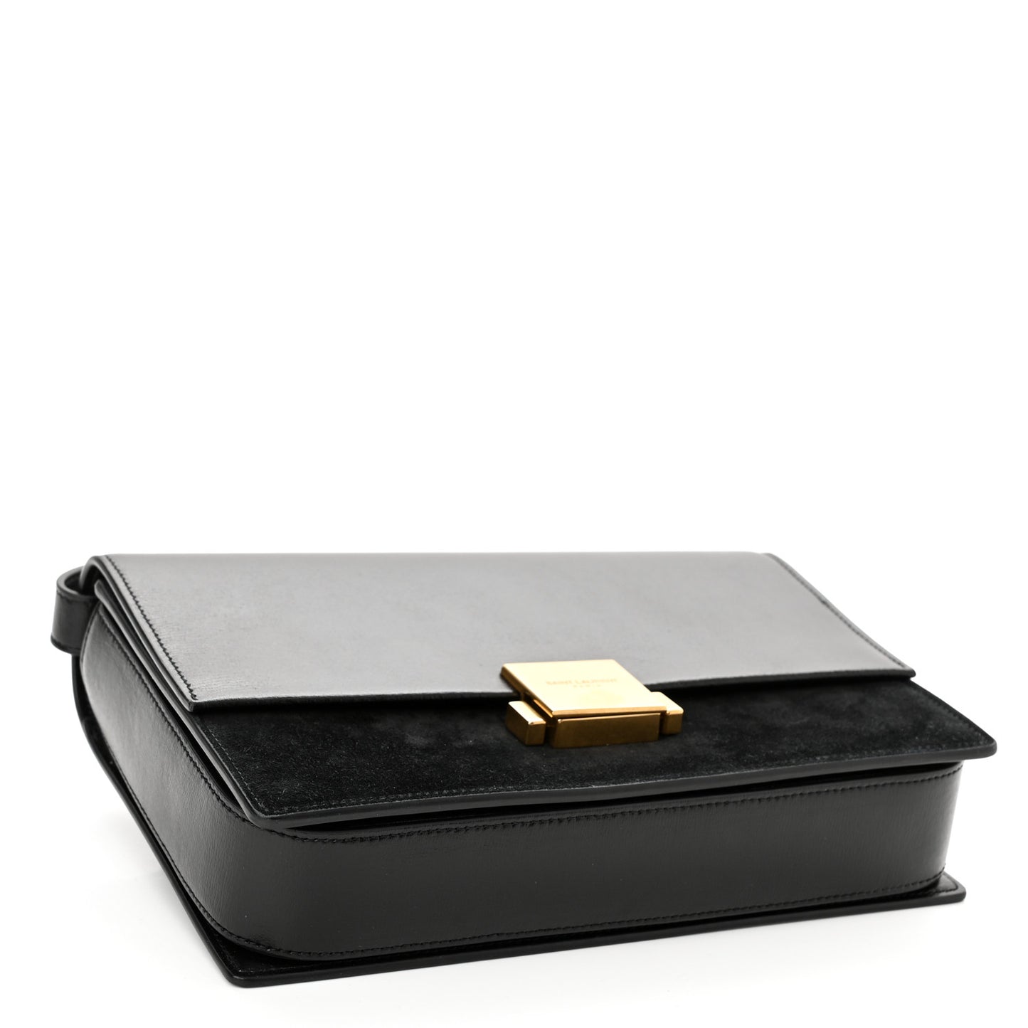 Smooth Calfskin Suede Medium Bellechasse Black