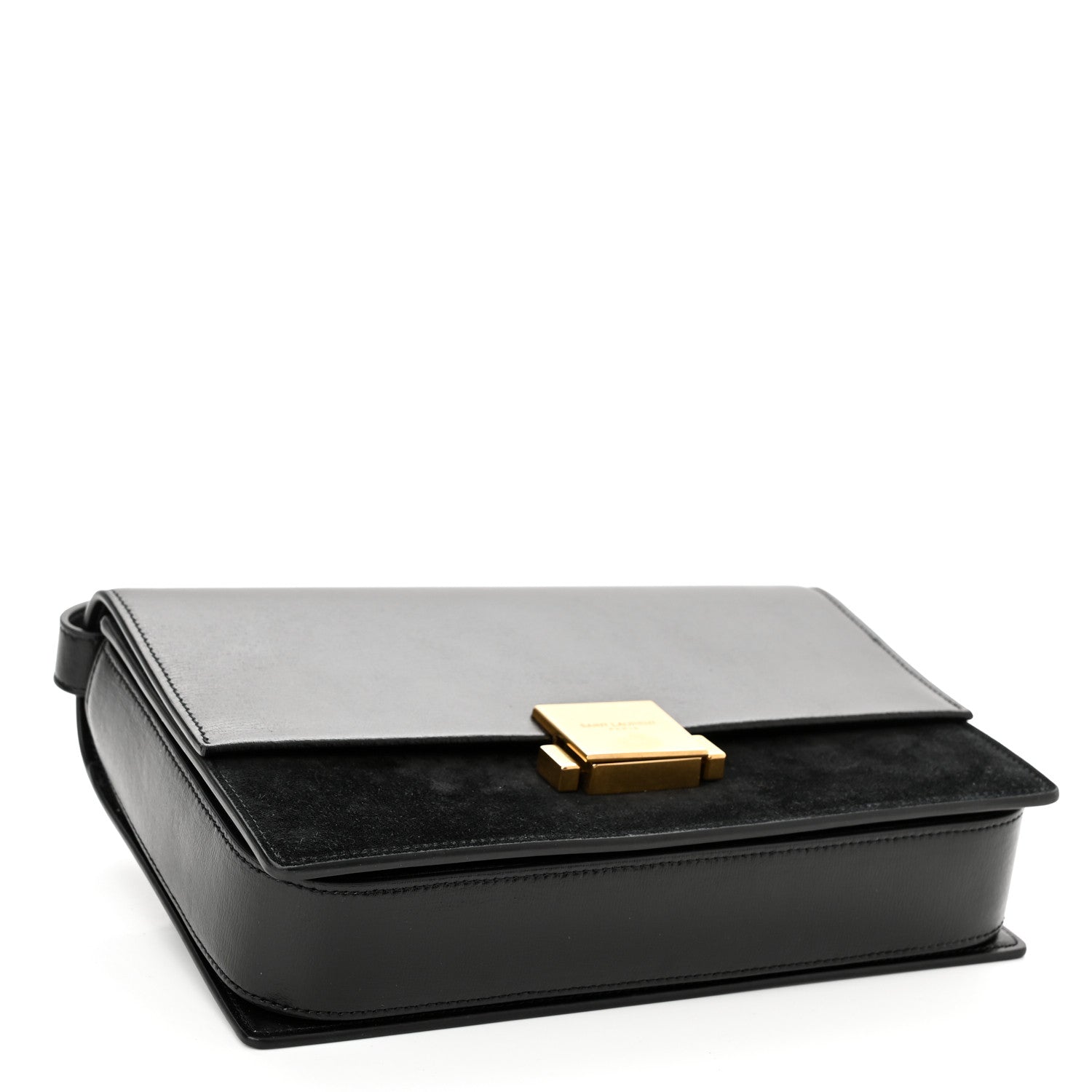 Saint Laurent Smooth Calfskin Suede Medium Bellechasse Black 4 of 14