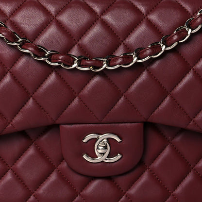 Chanel Lambskin Quilted Jumbo Double Flap Burgundy 8 of 13