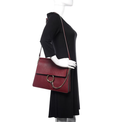 Chloe Calfskin Medium Faye Shoulder Bag Sienna Red 2 of 11