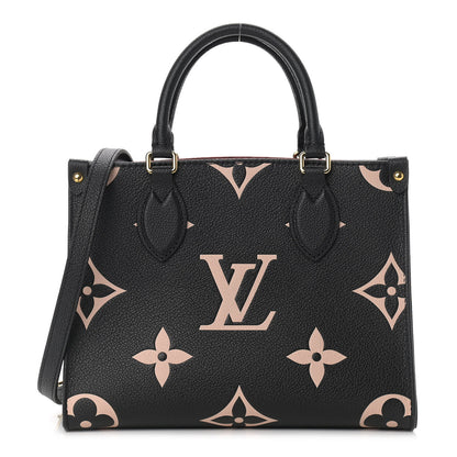 Louis Vuitton Empreinte Monogram Giant Onthego PM Black Beige 1 of 9