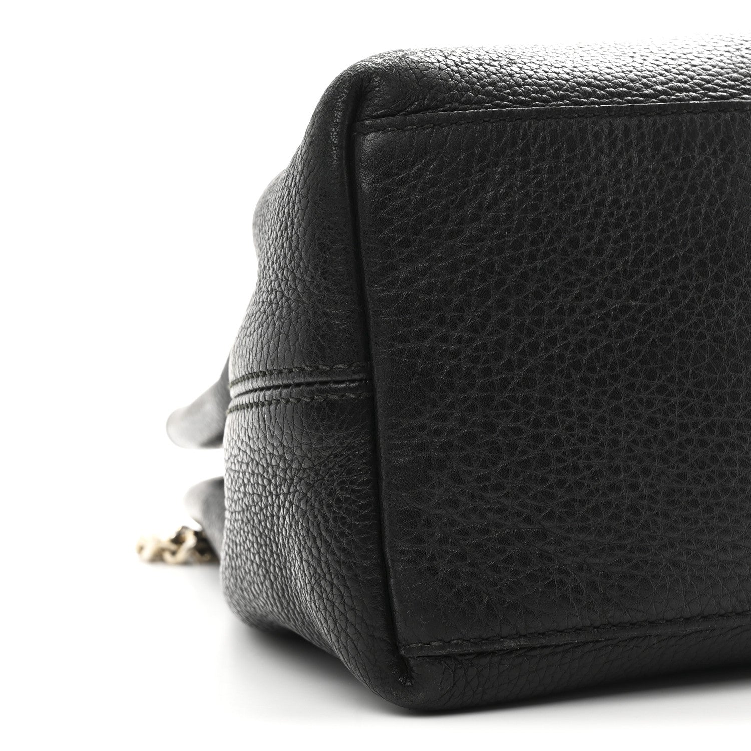 Gucci Pebbled Calfskin Medium Soho Chain Shoulder Bag Black 9 of 14