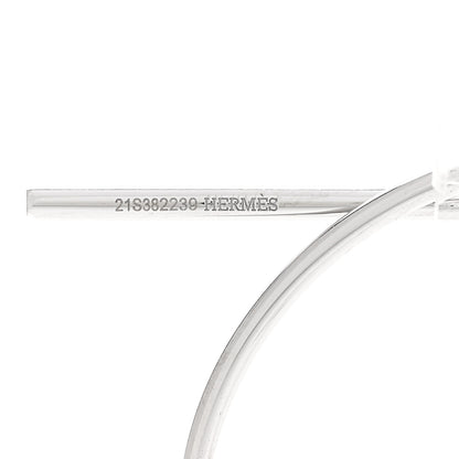 Hermes Sterling Silver MM Loop Earrings 4 of 6