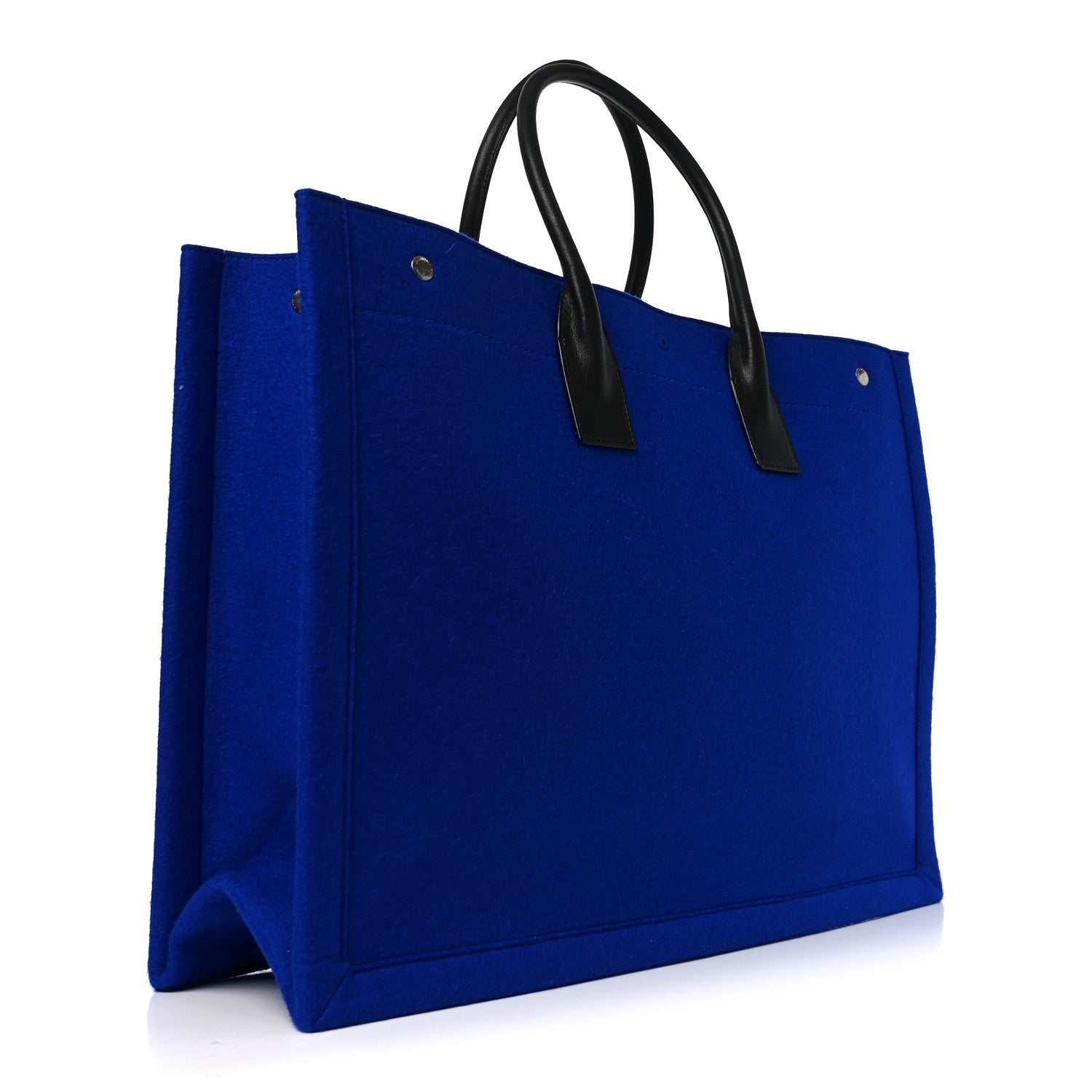 Saint Laurent Wool Rive Gauche Tote Blue 1856519 – FASHIONPHILE