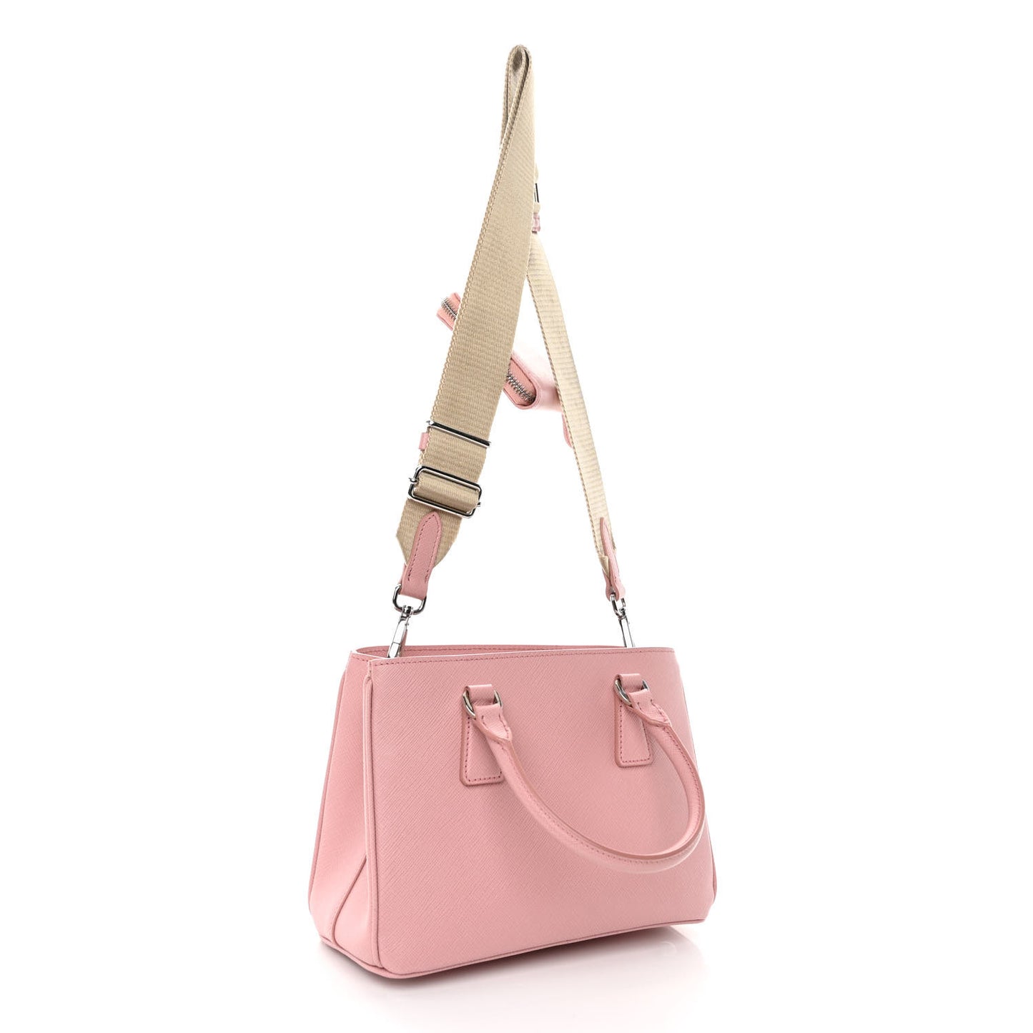 Saffiano Lux Micro Galleria Shoulder Bag Petalo