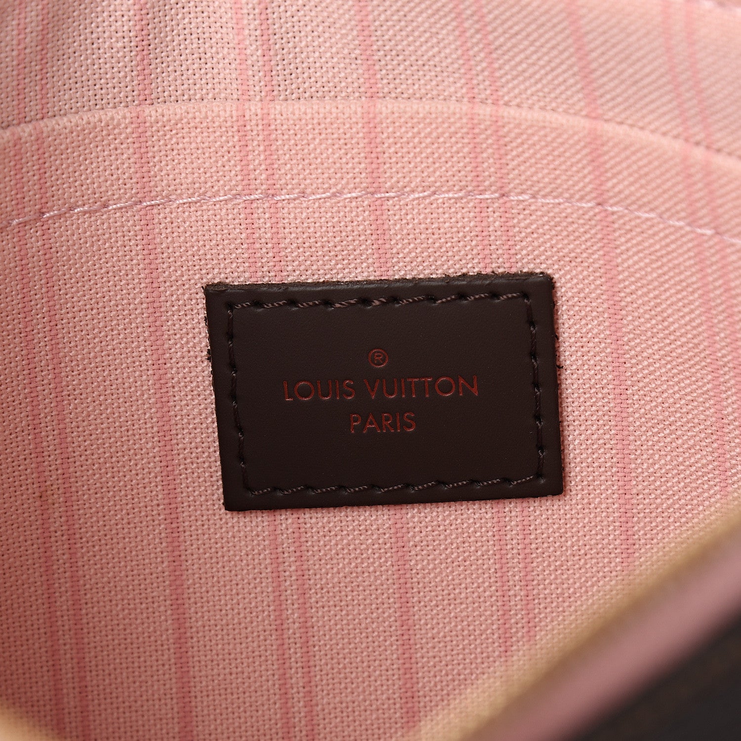 Louis Vuitton Damier Ebene Neverfull MM GM Pochette Rose Ballerine 5 of 6