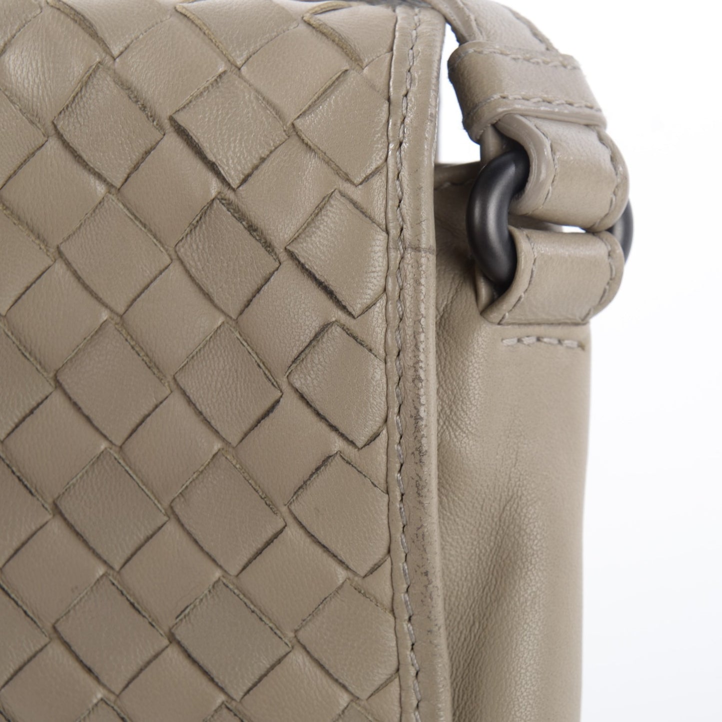 Nappa Intrecciato Messenger Bag Sand