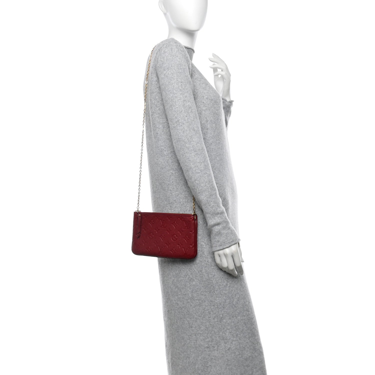 Louis Vuitton Empreinte Double Zip Pochette Cherry Berry 2 of 12