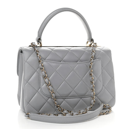 Chanel Lambskin Quilted Small Trendy CC Flap Dual Handle Bag Grey 3 of 9