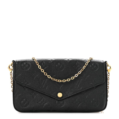 Louis Vuitton Empreinte Pochette Felicie Chain Wallet Black 1 of 15