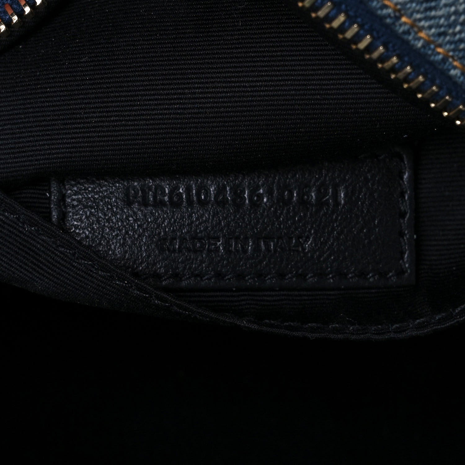 Saint Laurent Denim Quilted Monogram Round Crossbody Bag Rodeo Blue 7 of 10