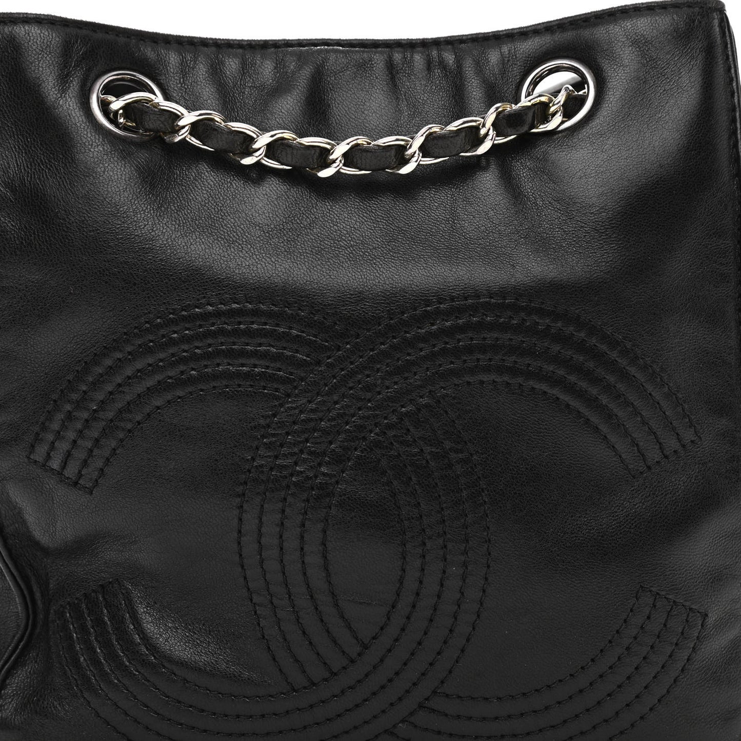 Lambskin CC Shoulder Bag Black