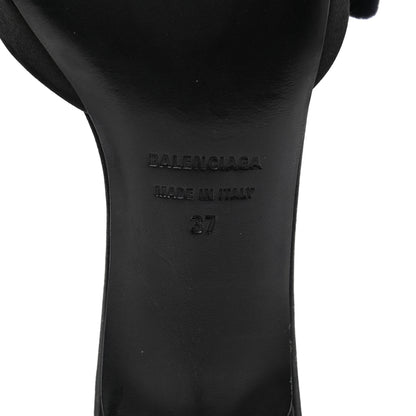 Balenciaga Velvet Crystal Bow Mules 37 Black 7 of 9