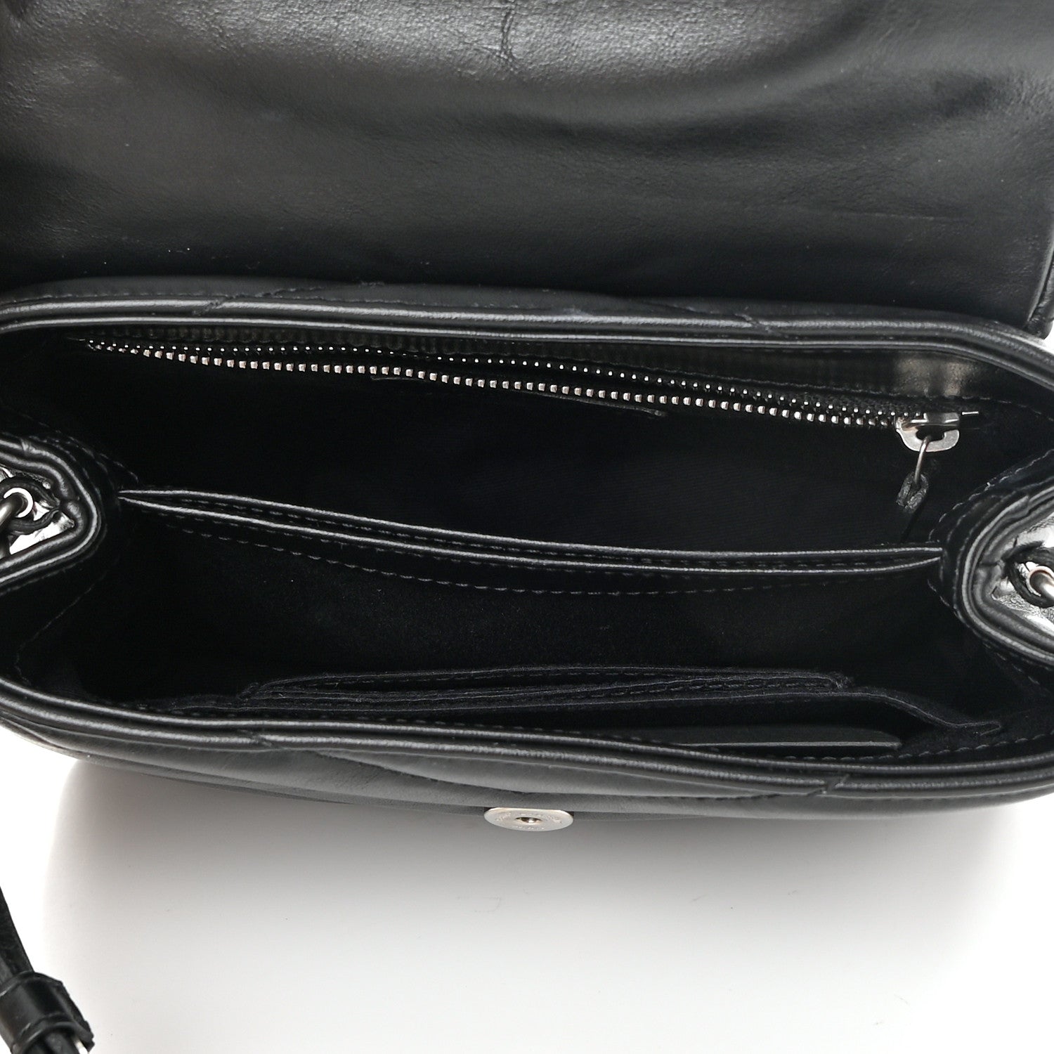 Saint Laurent Calfskin Y Quilted Monogram Toy Loulou Crossbody Bag Black 5 of 14