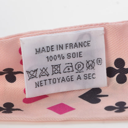 Hermes Silk Jeu de Cartes Twilly Rose Nacre Fuchsia Rouge 5 of 7