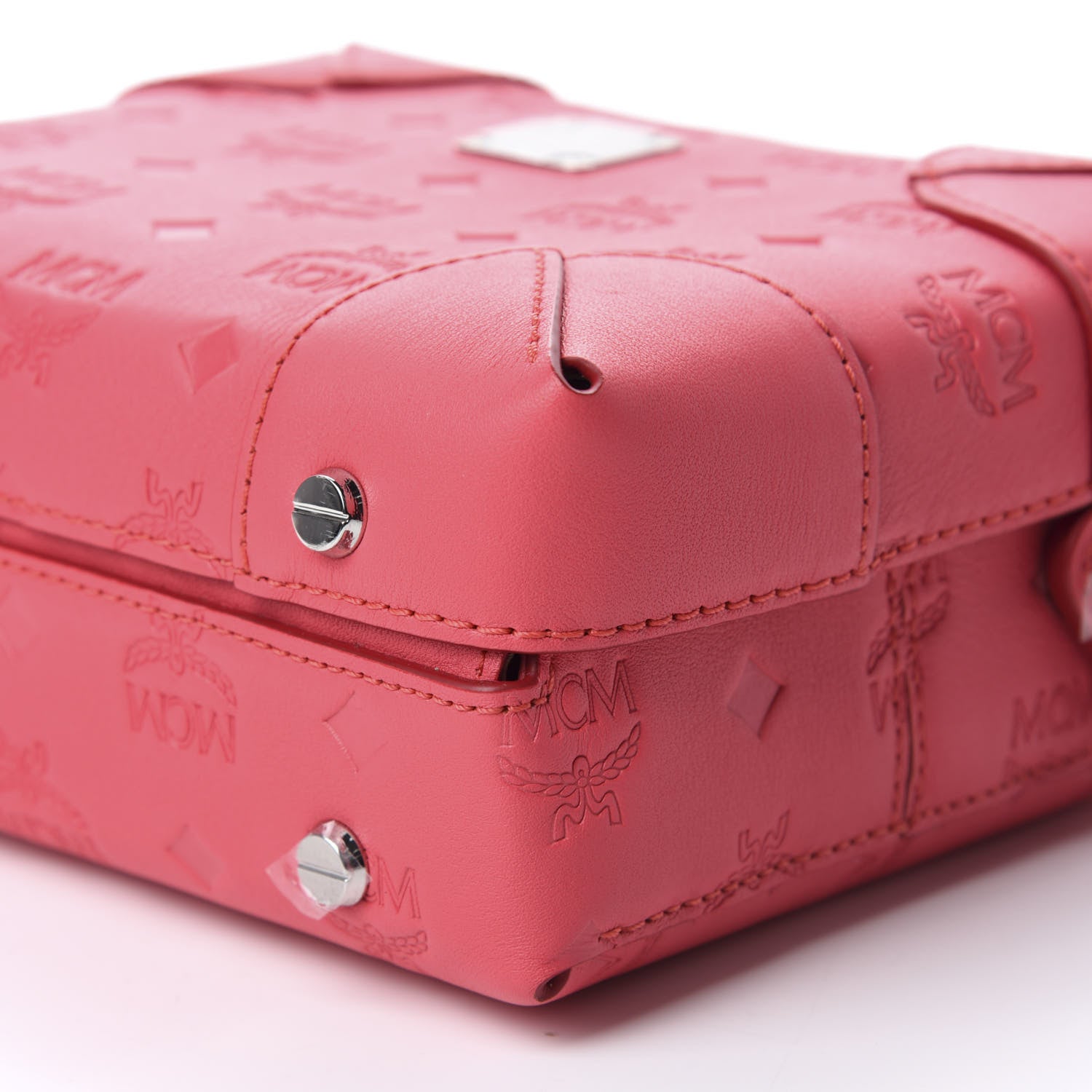 MCM Calfskin Ottomar Monogram Soft Berlin Crossbody Teaberry 8 of 10