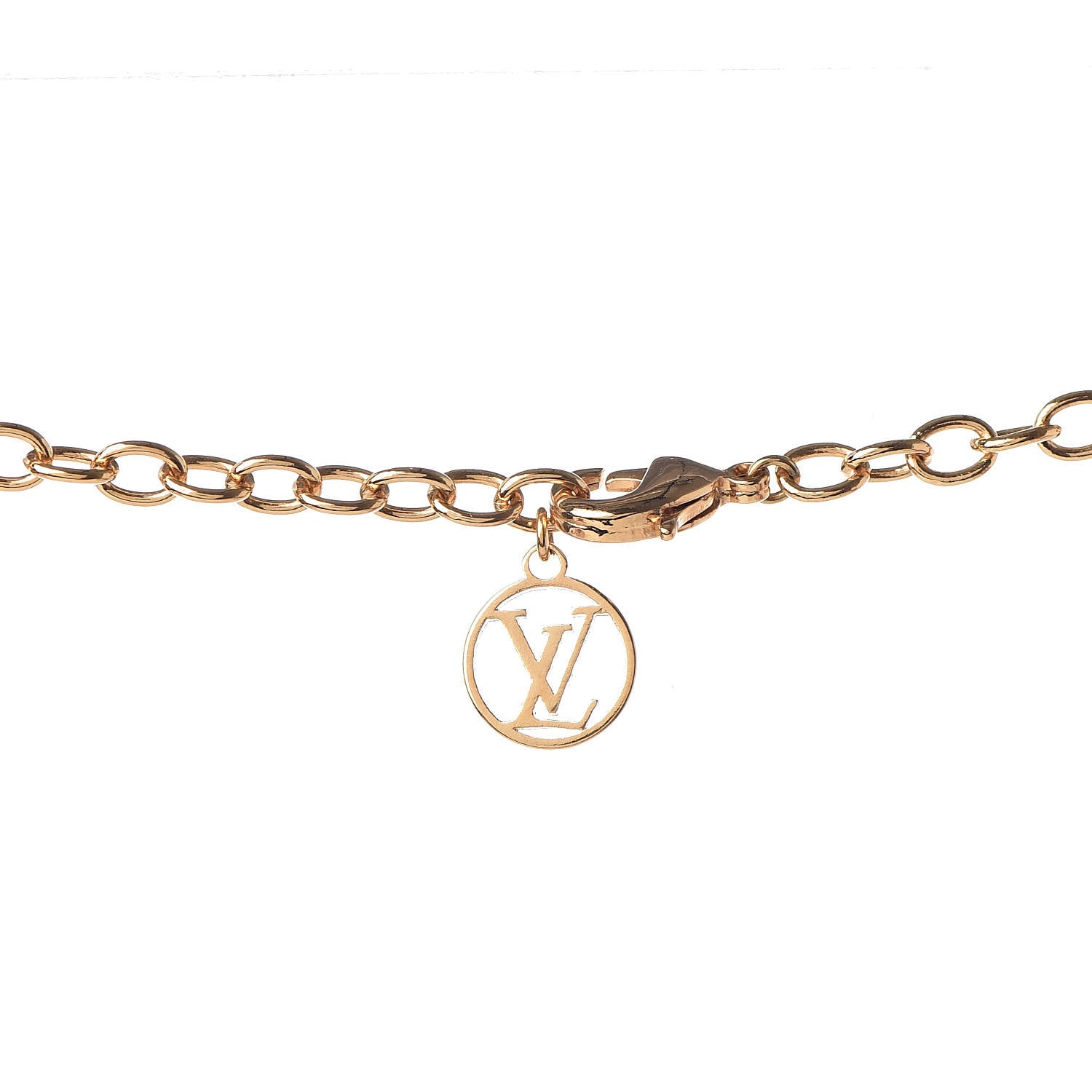 Louis Vuitton Logomania Sautoir Necklace Silver Gold 5 of 6