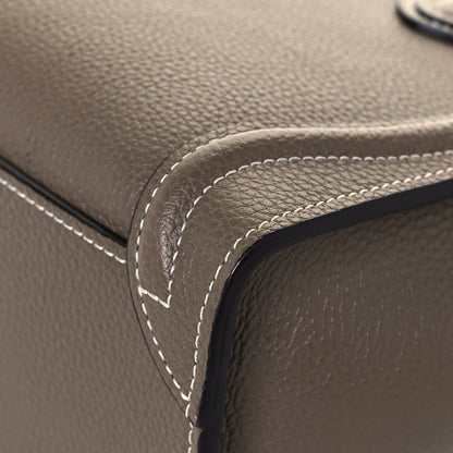 Celine Drummed Calfskin Nano Luggage Souris 12 of 14