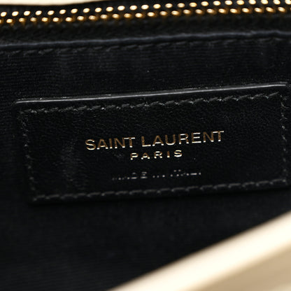 Saint Laurent Calfskin Y Quilted Monogram Toy Loulou Crossbody Bag Crema Soft 7 of 12