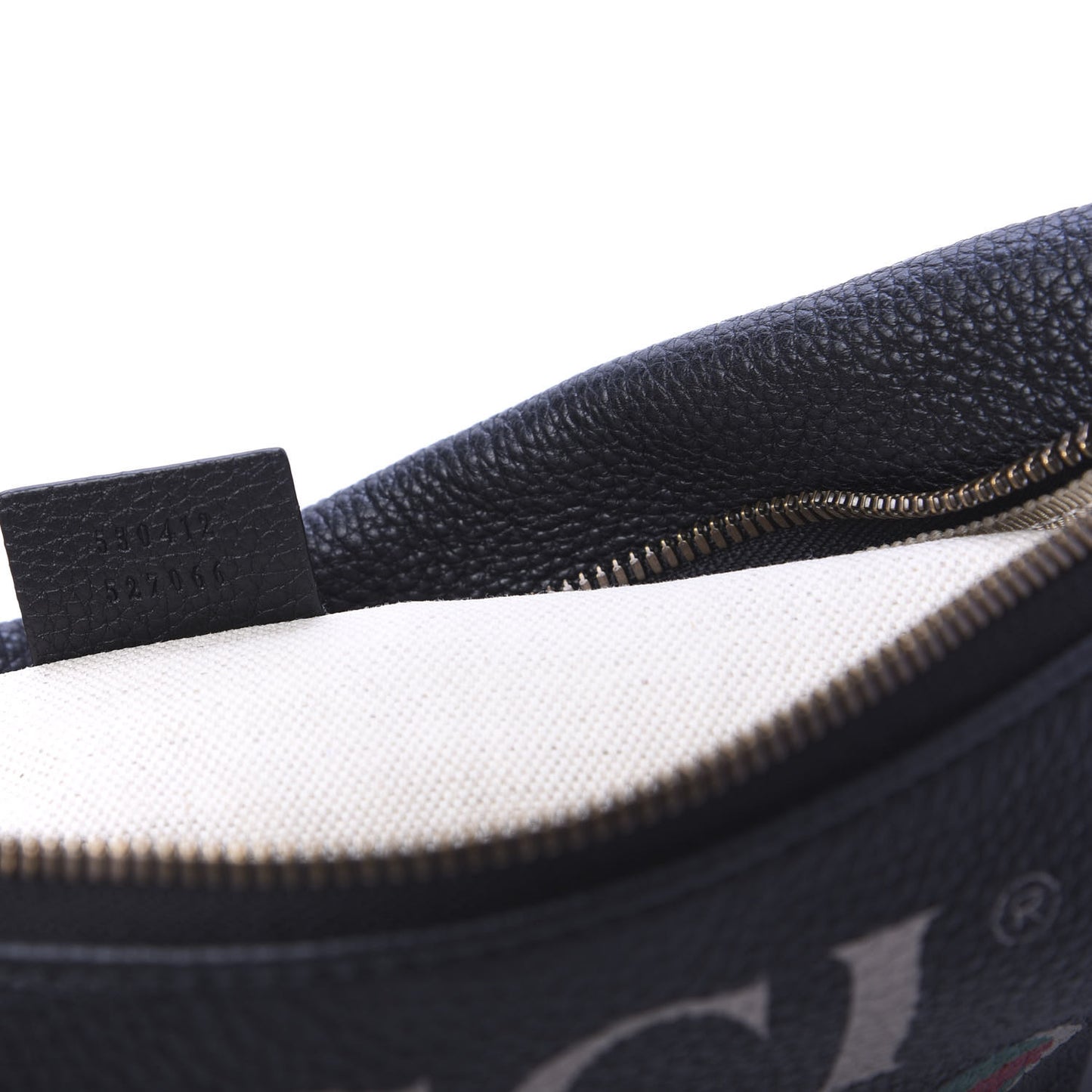 Grained Calfskin Logo Belt Bag Black