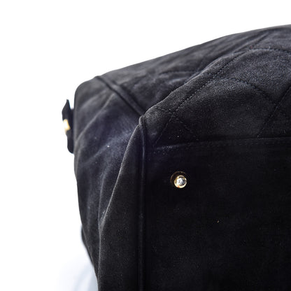 Chanel Suede Quilted XL Weekender Bag Black 21 of 21