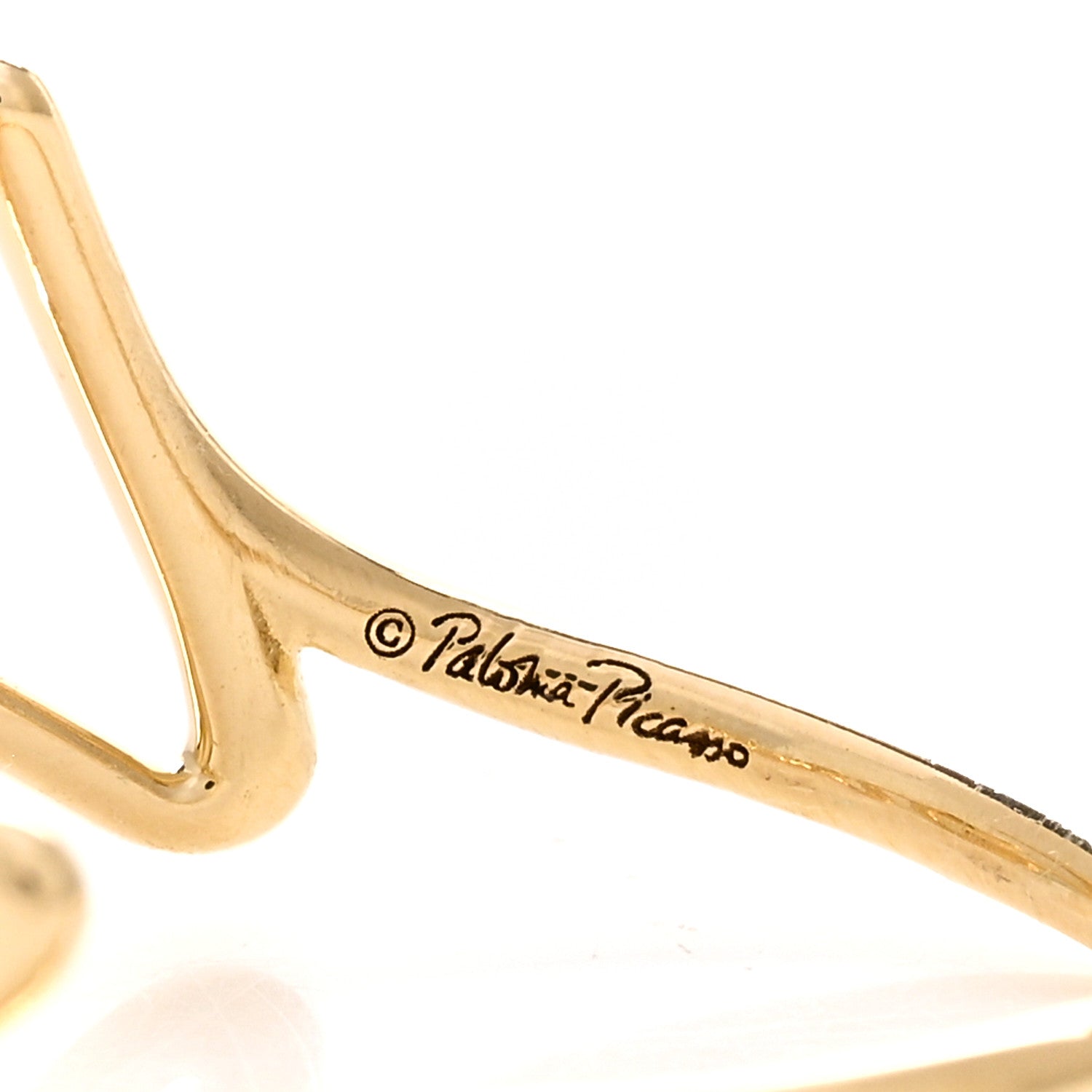 Tiffany 18K Yellow Gold Paloma's Graffiti Love Ring 50 5.5 5 of 5