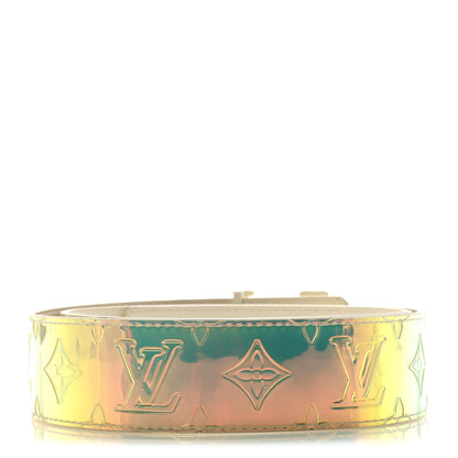Louis Vuitton PVC Monogram 40mm LV Initiales Reversible Belt 85 34 Iridescent Prism 2 of 5