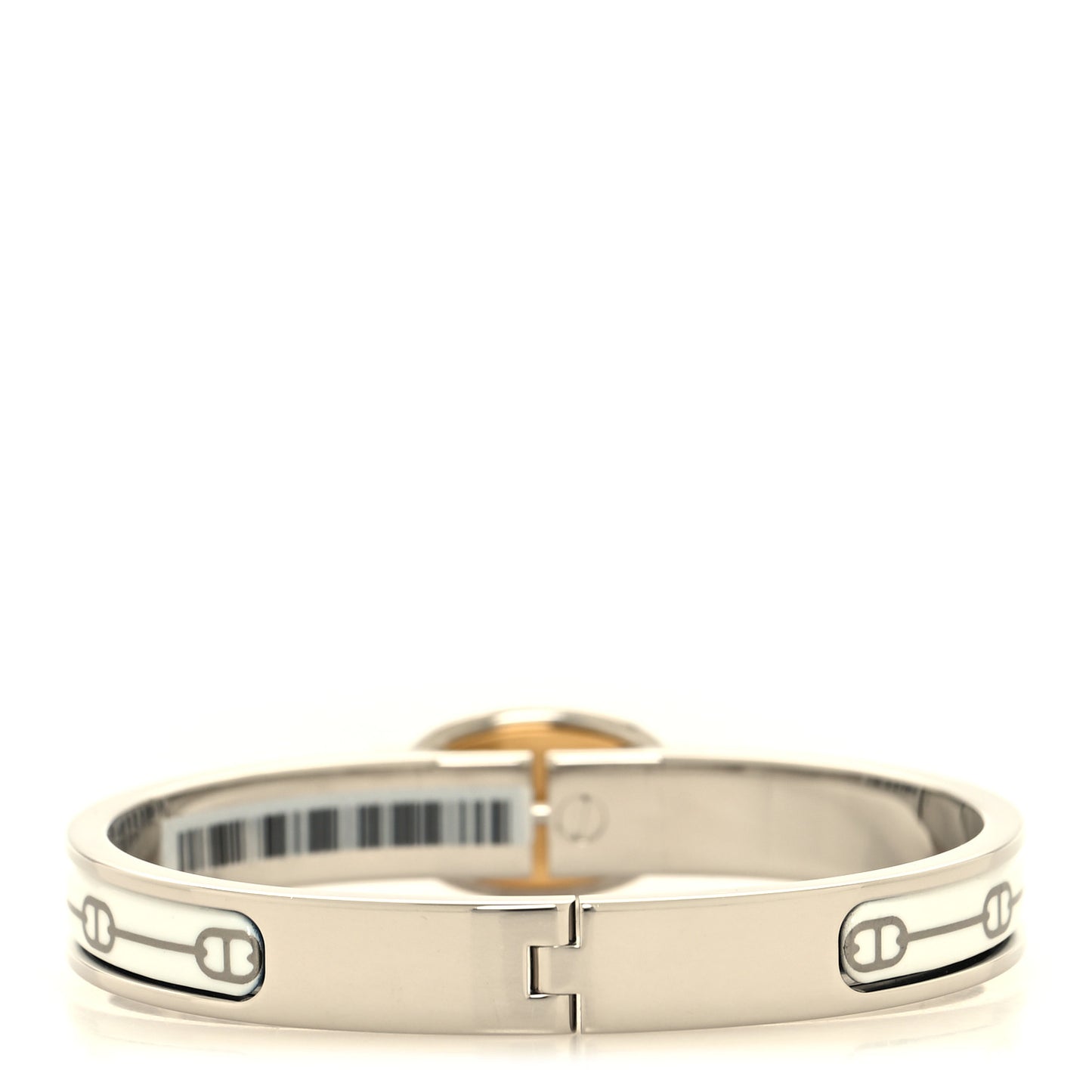 Enamel Mini Farandole Clic Chaine D'Ancre Bracelet Platine White