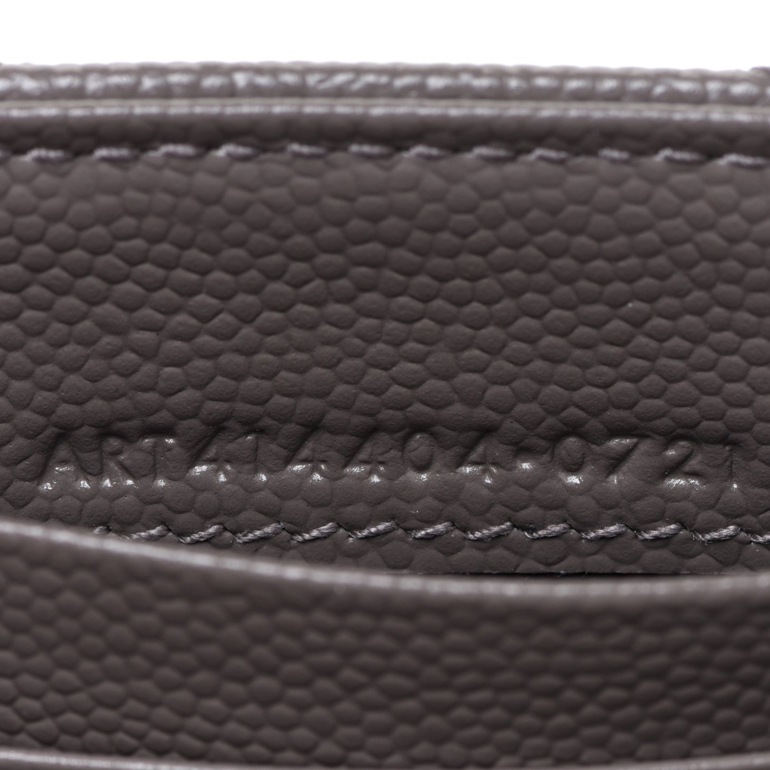 Saint Laurent Grain De Poudre Matelasse Chevron Small Monogram Envelope Wallet Pebble 7 of 8