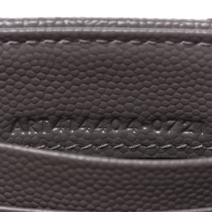 Saint Laurent Grain De Poudre Matelasse Chevron Small Monogram Envelope Wallet Pebble 7 of 8