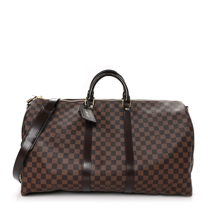 Louis Vuitton Damier Ebene Keepall Bandouliere 55 1 of 12