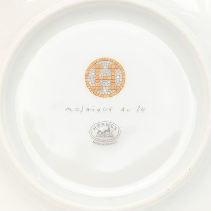 Hermes Porcelain Mosaique Au 24 Bread And Butter Plate Set of 2 Gold 6 of 7