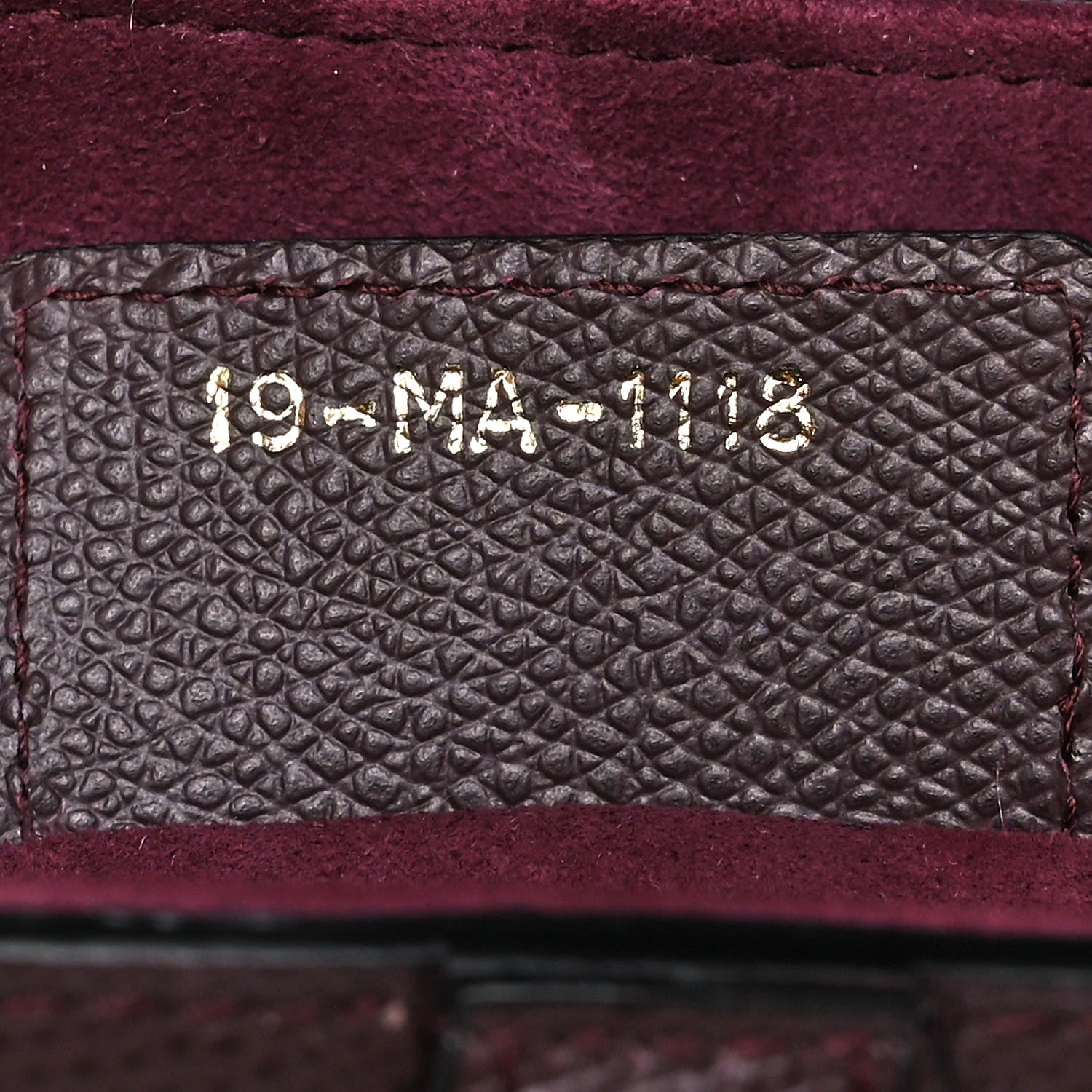 Christian Dior Grained Calfskin Saddle Bag Burgundy 7 of 9
