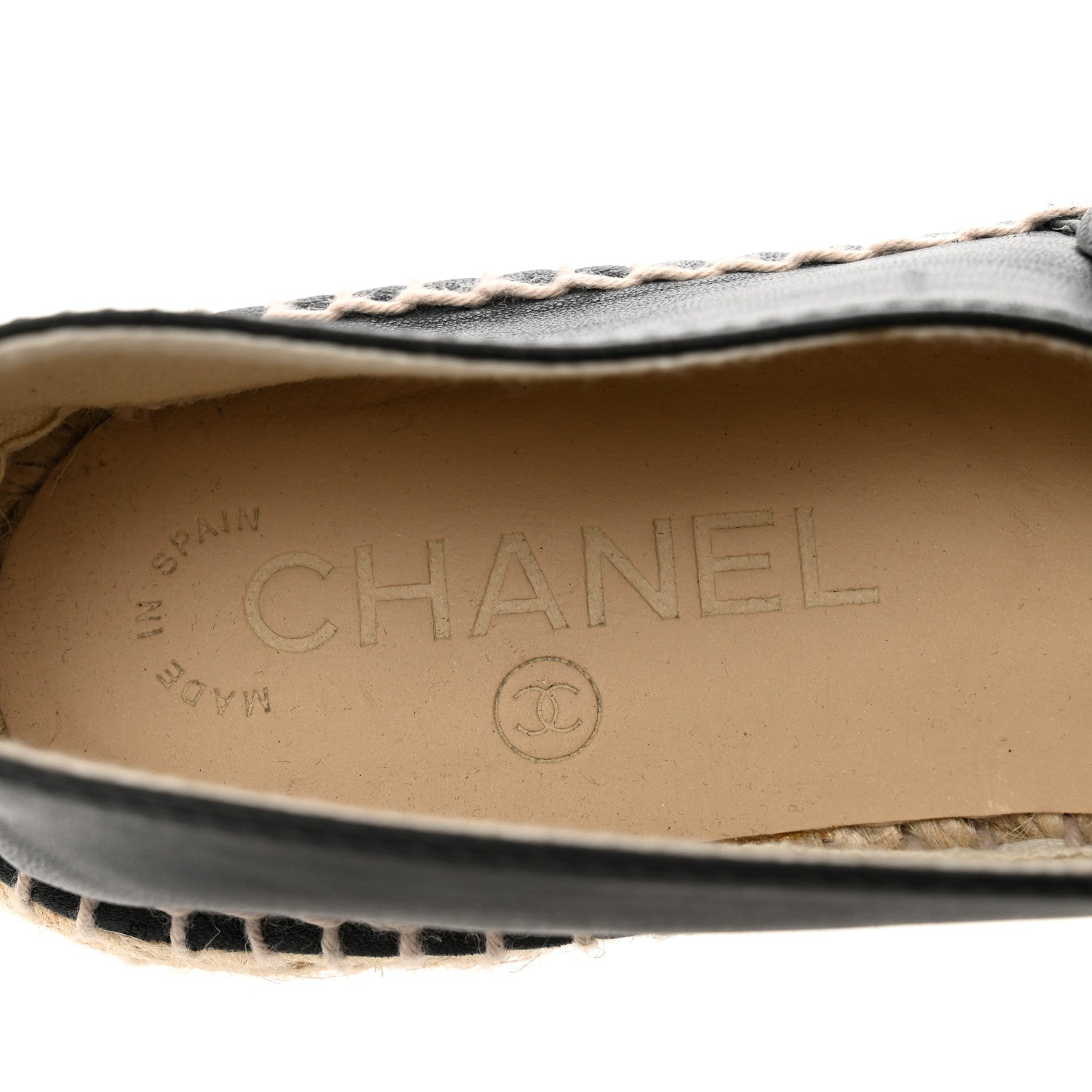 Chanel Lambskin Camellia CC Espadrilles 37 Black 7 of 7