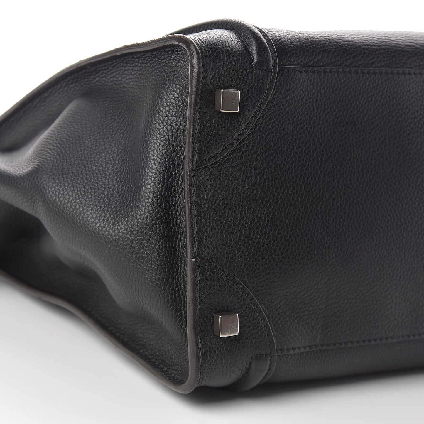 Drummed Calfskin Mini Luggage Black