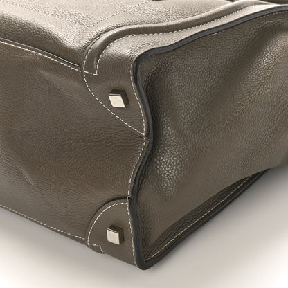 Celine Drummed Calfskin Mini Luggage Souris 8 of 11