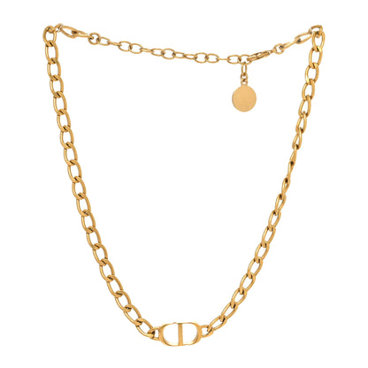 Christian Dior Metal Petit CD Choker Necklace Gold 3 of 5