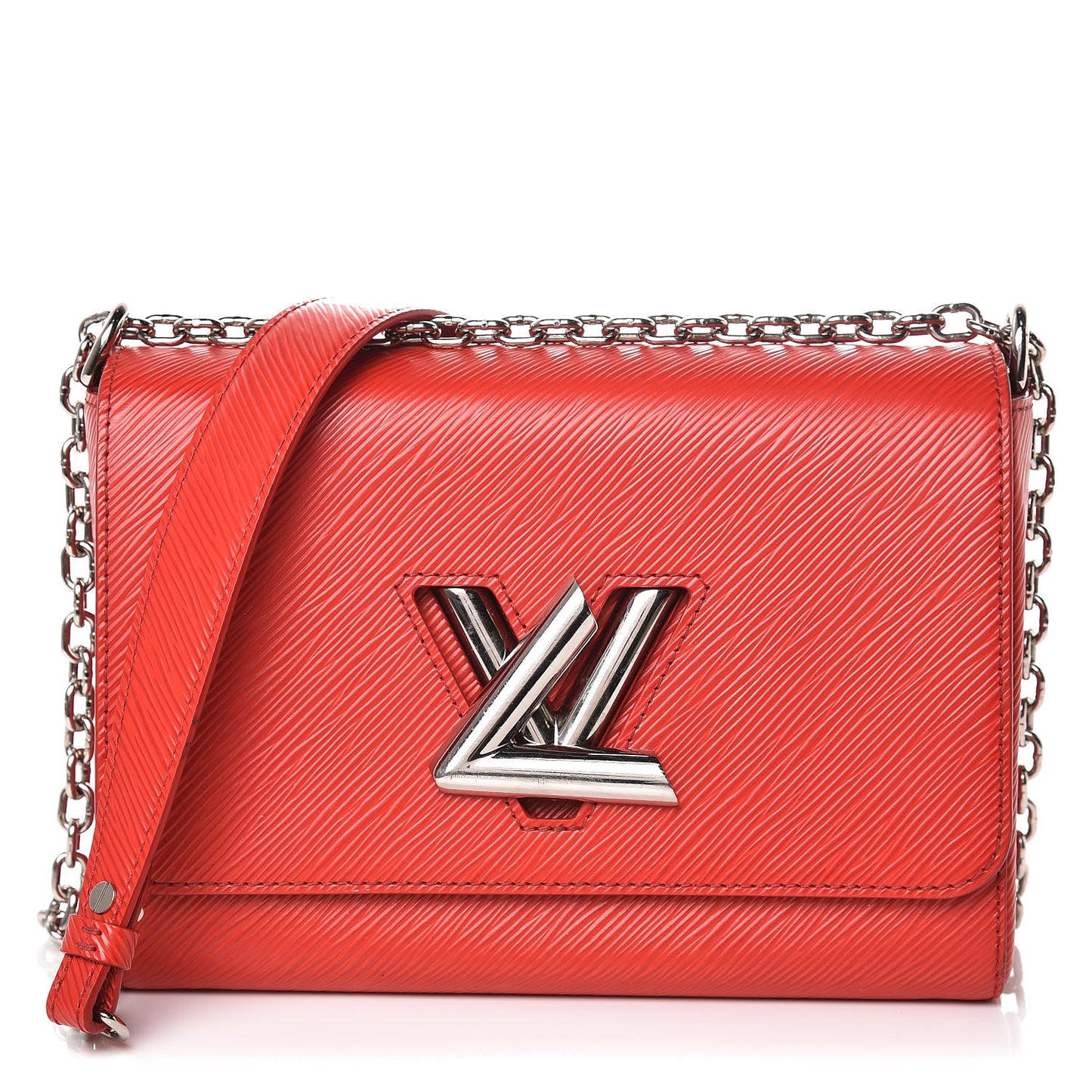 Epi Twist Shoulder Bag MM Coquelicot
